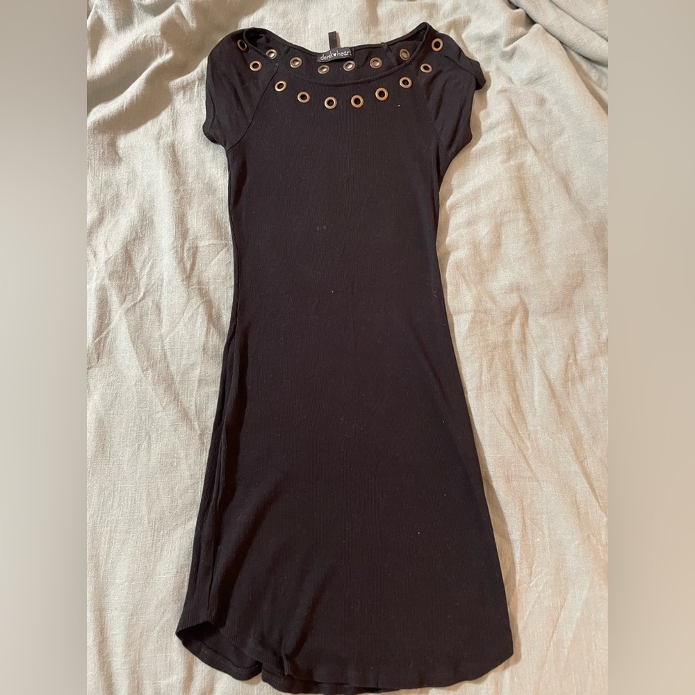 Black midi dress